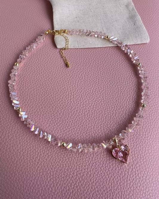 Crystal Ocean Heart Necklace
