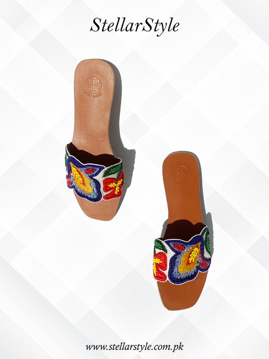 Multicolored Floral Pearl Flats