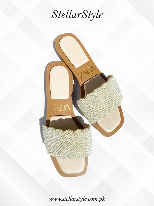 White Pearls Sandals
